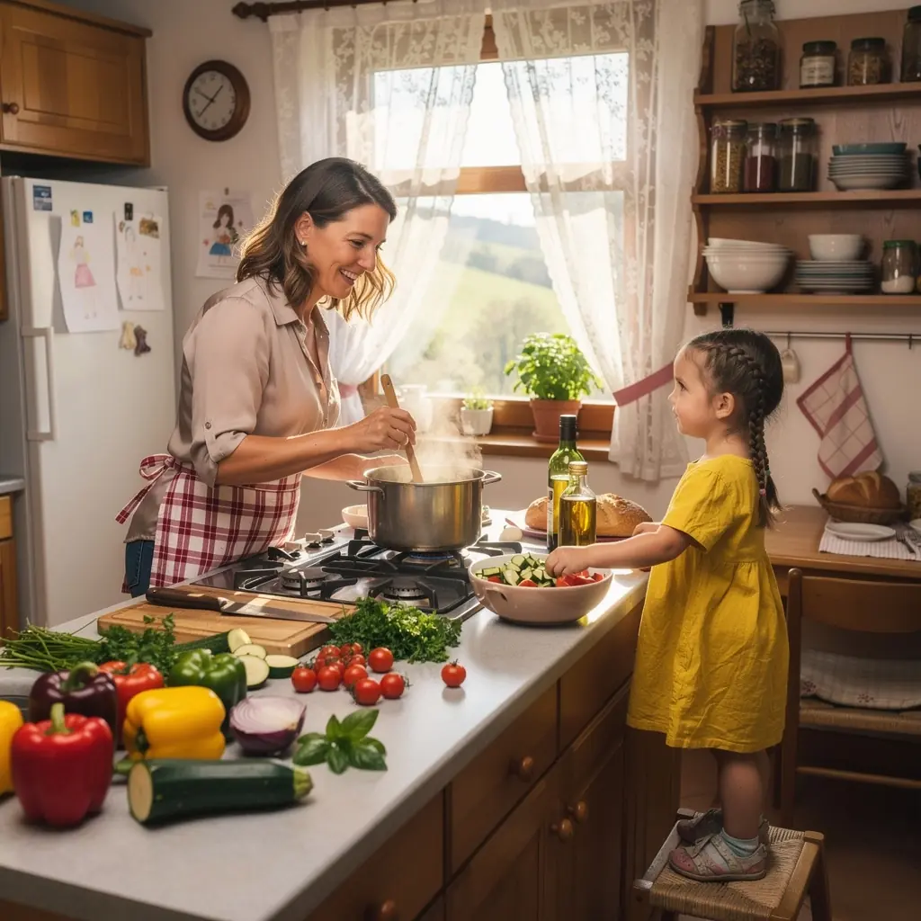 Ein köstliches österreichisches Abendessen, das in nur 30 Minuten zubereitet werden kann, präsentiert auf einem hübsch gedeckten Tisch.
